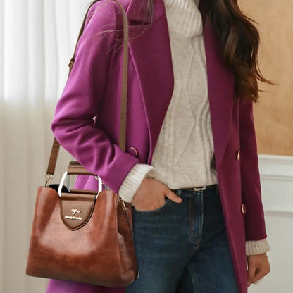 Dam Axelväska Elegant Mikrofiber Syntetiskt Läder-5