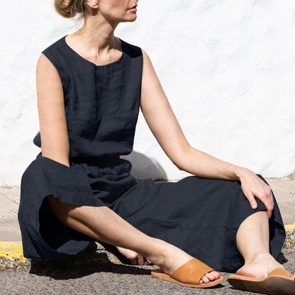 Dam Overall Sommarstil Ergonomisk Bomull-5