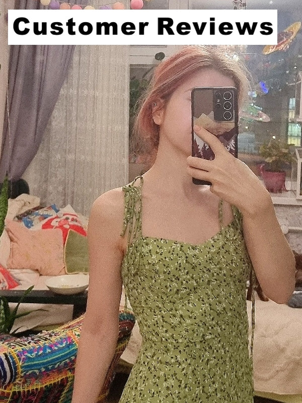 Dam Sommarklänning Blommig Ärmlös A-linje Chiffong-2