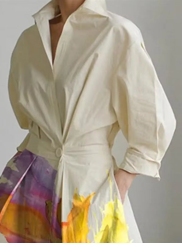 Variant image for Kvinnors A-linjeformad Klänning Blommig Bomull Polyester-1