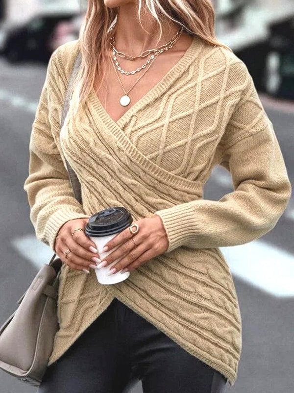 Variant image for Dam Tröja V-hals Utan Axel Polyester Mjuk Avslappnad Passform-1