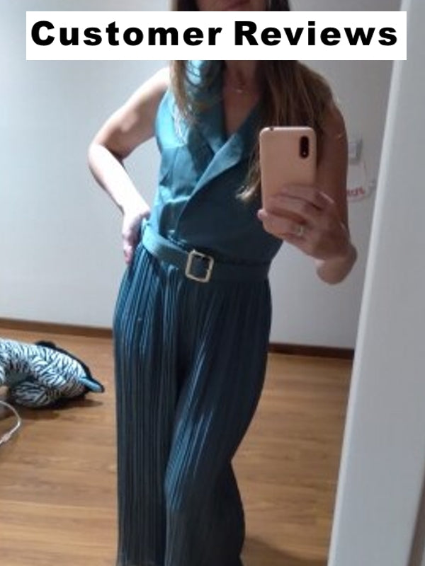 Kvinnors Bredbyxor Hög Midja Polyester-5