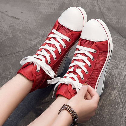 Höga Sneakers Dam Mesh Hög Sula 7,5 cm-4