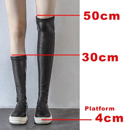 Kvinnors Ankelstövlar Mikromaskläder Platt Gummisula-5