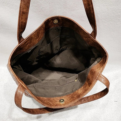 Dam Axelväska Retro Trend PU-material med Nitar-6