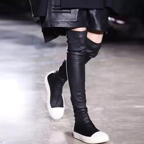 Kvinnors Ankelstövlar Mikromaskläder Platt Gummisula-1