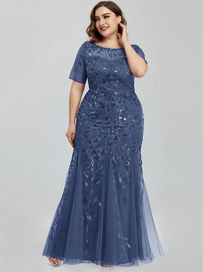 Variant image for Dam Tyllklänning med Paljettnät för Formella Tillfällen-21