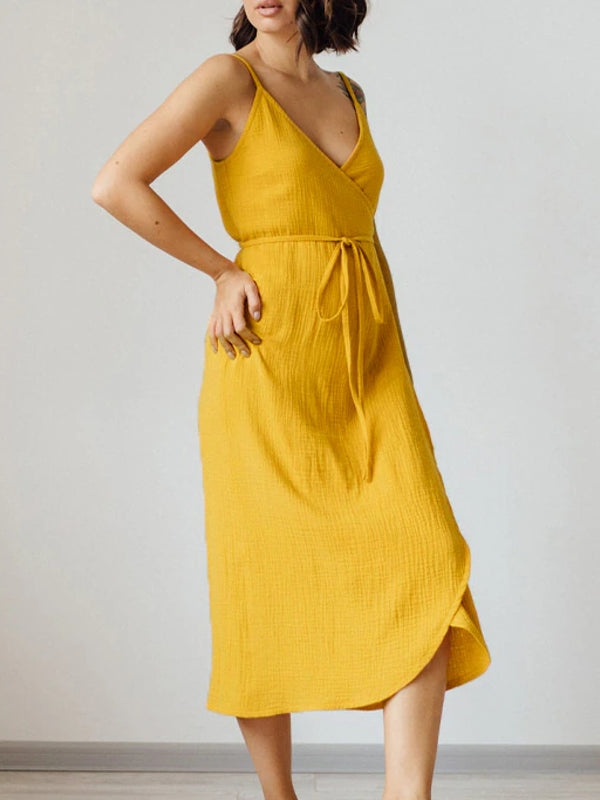 Variant image for Dam Maxiklänning V-ringning Mjuk Bomull-16