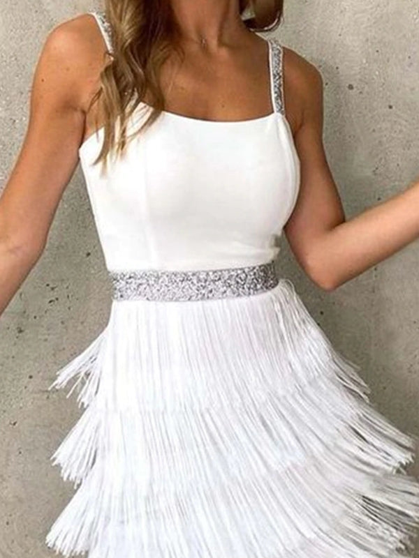 Dam Midi Klänning A-linjeformad Djup Halsringning Polyester Fina Dam Klänningar-4