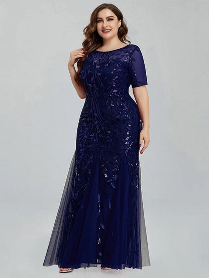 Dam Tyllklänning med Paljettnät för Formella Tillfällen-2