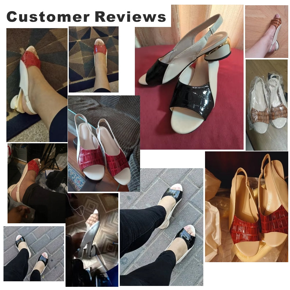 Dam Sandaler Medelhöga Chunky PU-2