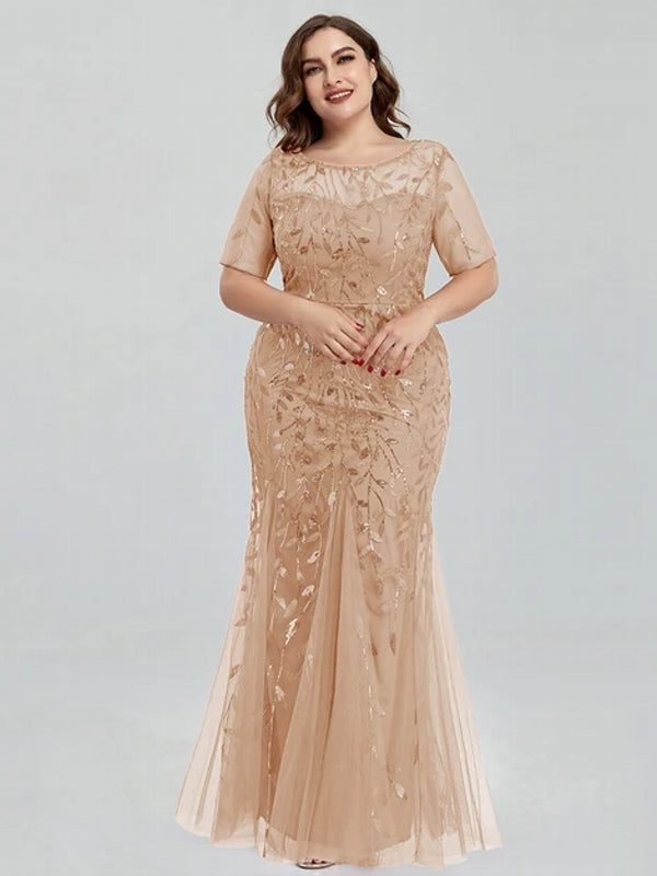 Variant image for Dam Tyllklänning med Paljettnät för Formella Tillfällen-6