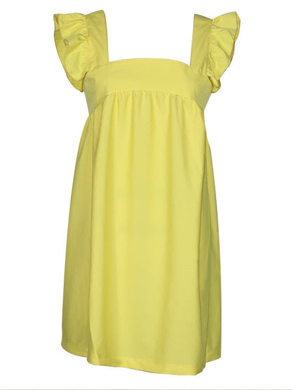 Fina Dam Klänningar Midi Klänning Kvadrat Halsringning Bomull Polyester-3