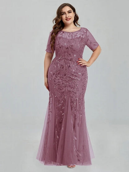 Variant image for Dam Tyllklänning med Paljettnät för Formella Tillfällen-11