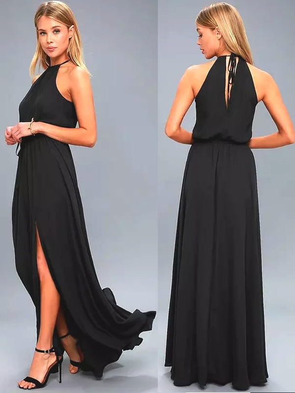 Maxi Klänning Dam Boho Stil Lång Polyester-2