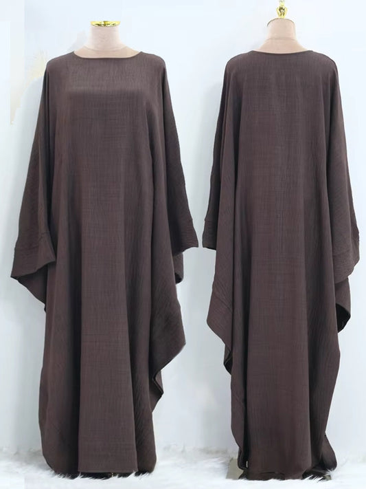 Kvinnors Abaya Klänning Elegant Polyester-1