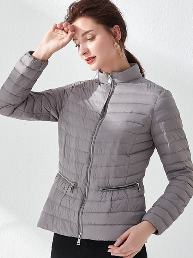 Dam Parkas Slim Fit Vattentålig Jacka För Vår och Vinter-2