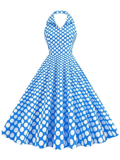 Variant image for Kvinnors Midi Klänning Halterneck Rutig Polyester-36