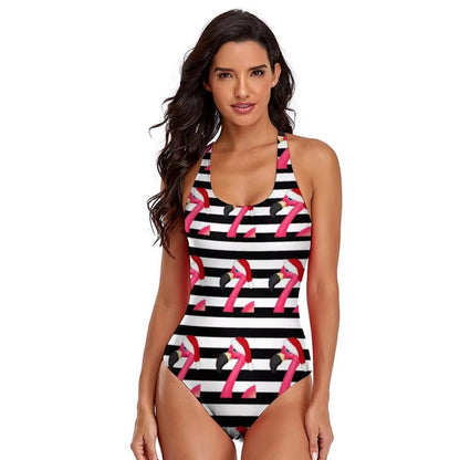 Variant image for Dam Baddräkt En Del Flamingo Tryck Nylon Spandex-1