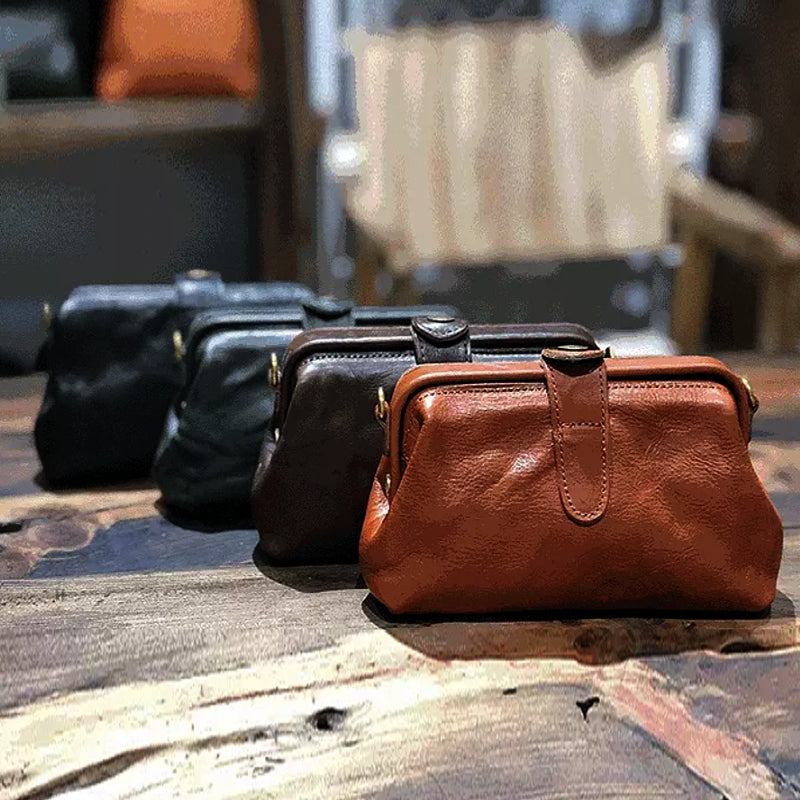 Dam Mini Axelväska Skinn med Metallkedja-5