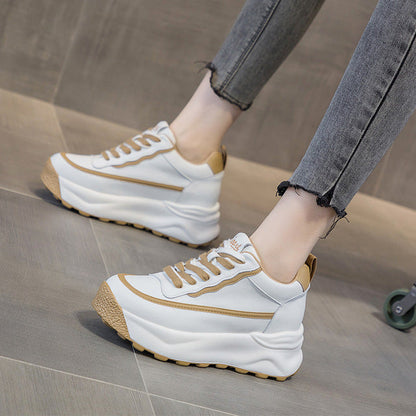 Kvinnors Sneakers 8 cm Häl Läder-6