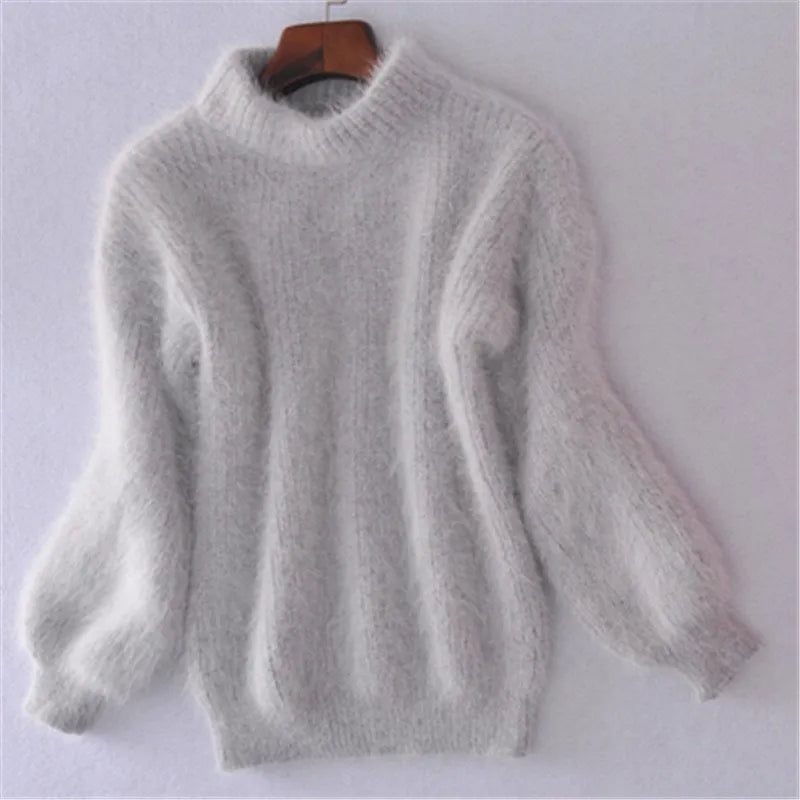 Variant image for Kvinnor Turtleneck Tröja Fluffig Akryl-4