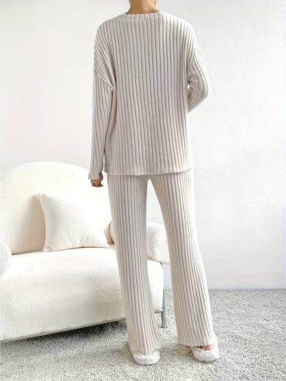 Kvinnors Topp V-Hals Ribbad Bomull Faith 6