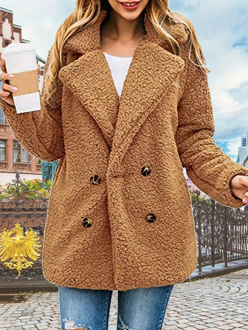 Variant image for Damjacka Teddy med Elegant Design och Reverskrage-21