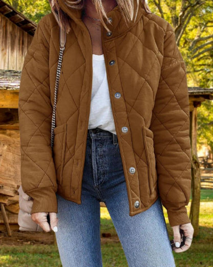 Variant image for Damjacka Kviltad med Knappstängning Värmeisolerande Tyg-31