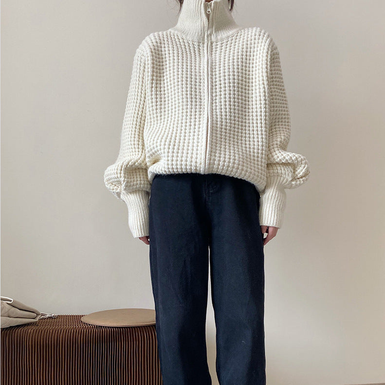 Stickad Dam Tröja Modern Design Akryl-3