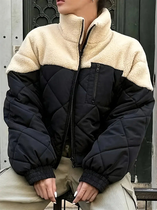 Damjacka Puffig Med Mjukt Sherpa-Foder För Kalla Dagar 1