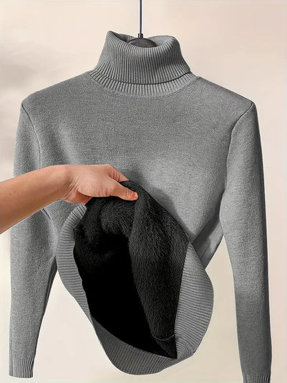 Dam Turtleneck Tröja Klassisk Akryl 4
