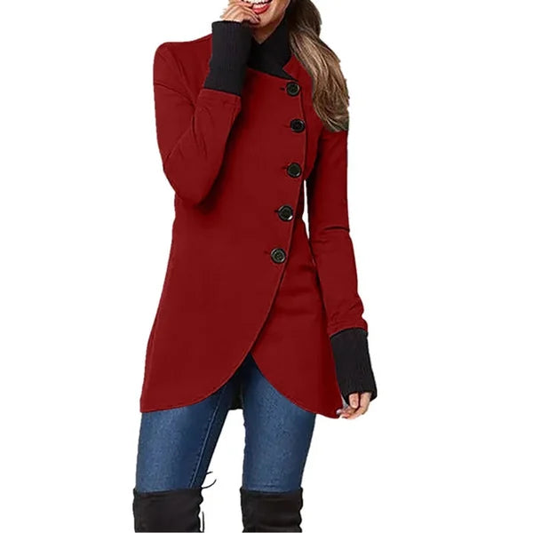 Damjacka med Vinkelknappstängning i Återvunnen Polyester och Bomull 9