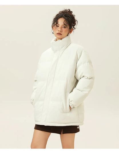 Dam Fritidjacka Brant Krage Tjockt Bomullsmaterial-6