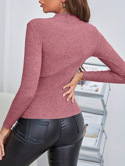 Dam Stickad Tröja Modern Stil Mjuk Material-5