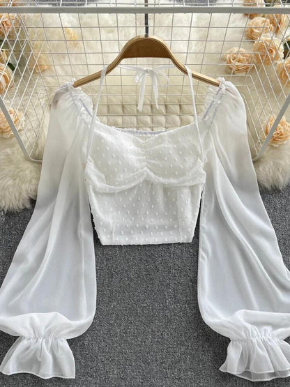 Variant image for Dam Blus Kortärmad Punktmönster Polyester-2