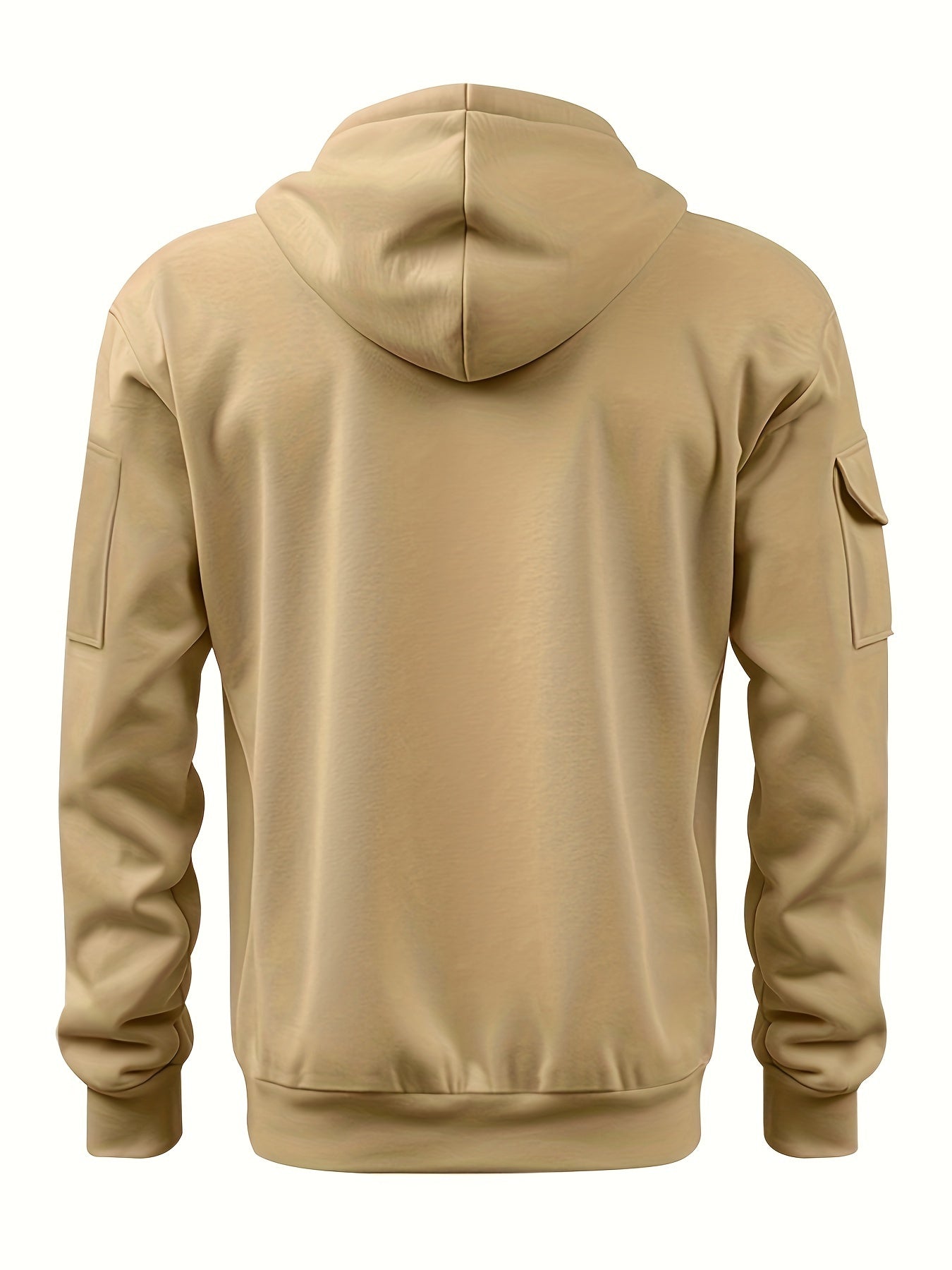 Herrar Hoodie Fleecefodrad Gatastil med Blixtlås-6