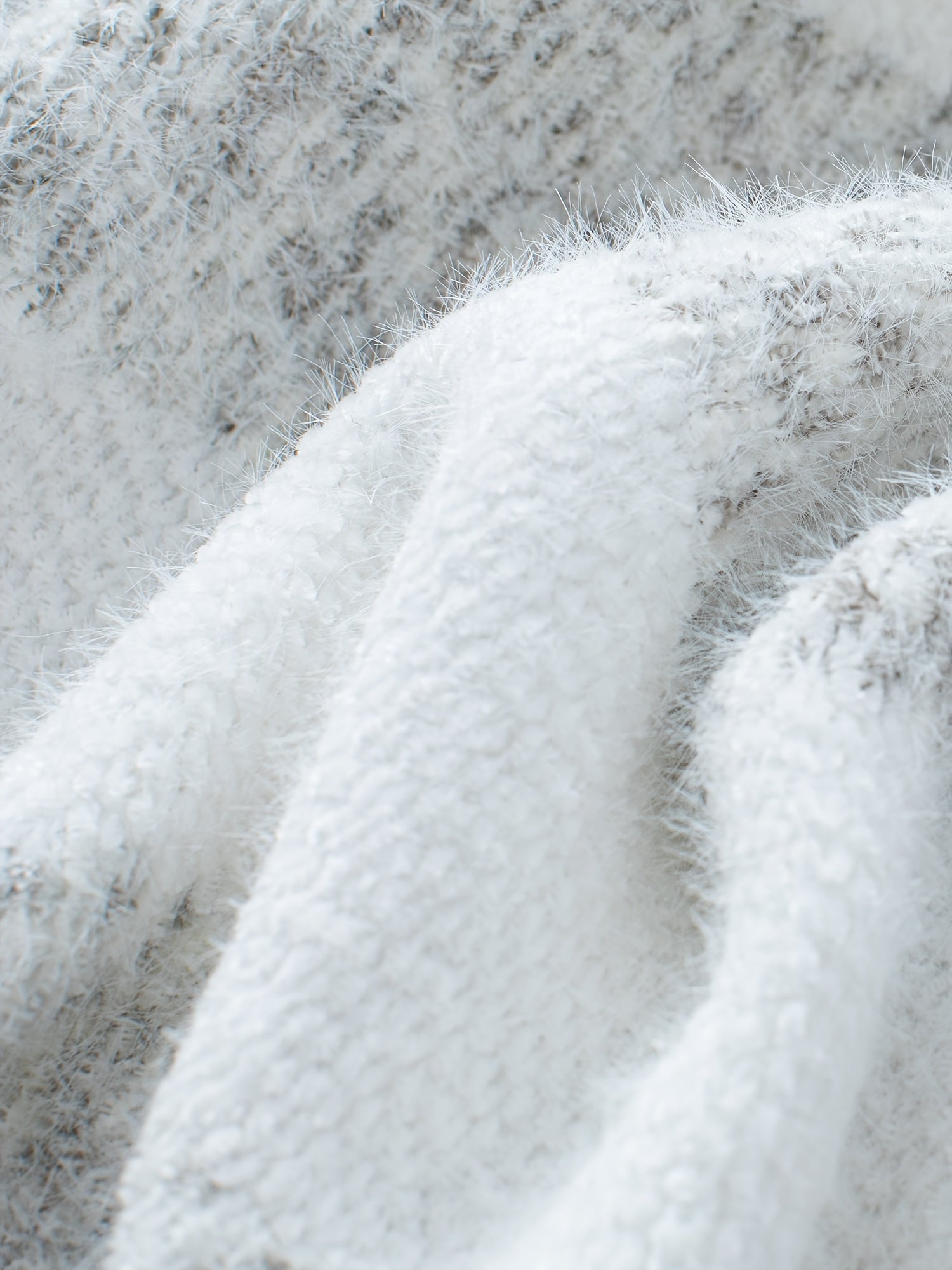 Stickad Dam Tröja Randig Turtleneck Polyester-5