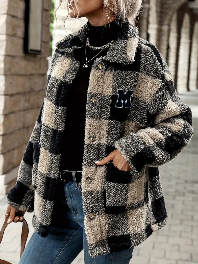 Variant image for Damjacka Fluffig Termisk Plysch Mjuk Lång Ärmar-1