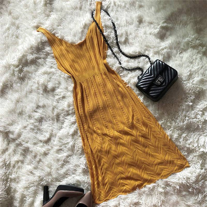 Kvinnors V-hals Klänning A-linjeformad Spandex och Bomull-4