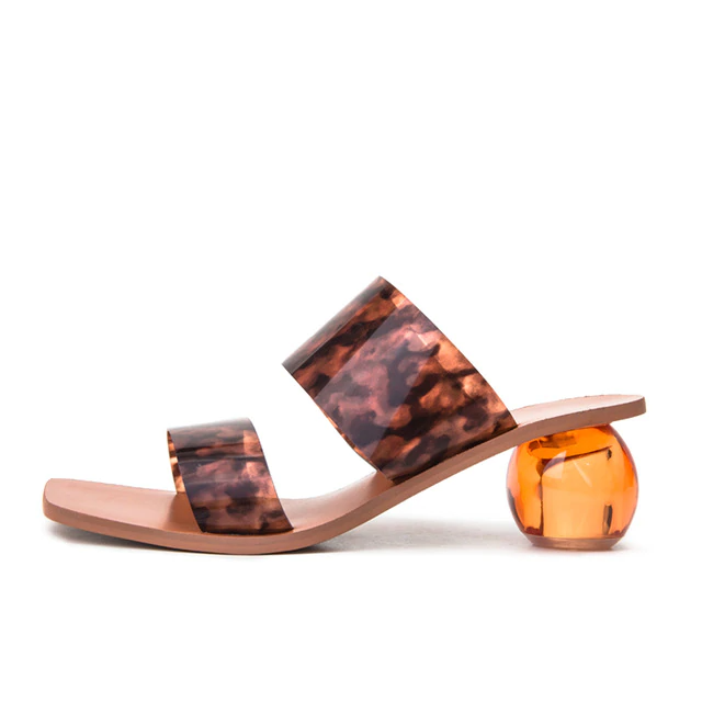 Kvinnors Slip-On Sandaler Transparent PVC Gummisula-1