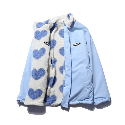 Unisex Plüschmantel Hjärta Mjuk Lamm Plysch-1