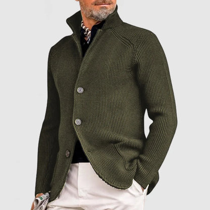 Herr Kardigan Sladdmaterial Stilren Design-6