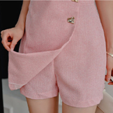 Dam Klänning V-ringning Puffärmar Bomull Fina Damklänningar-6