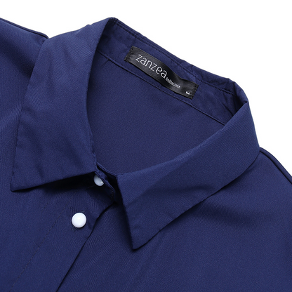 Dam Tunika Långärmad Polyester Spandex Elegant Figurativ Passform-6