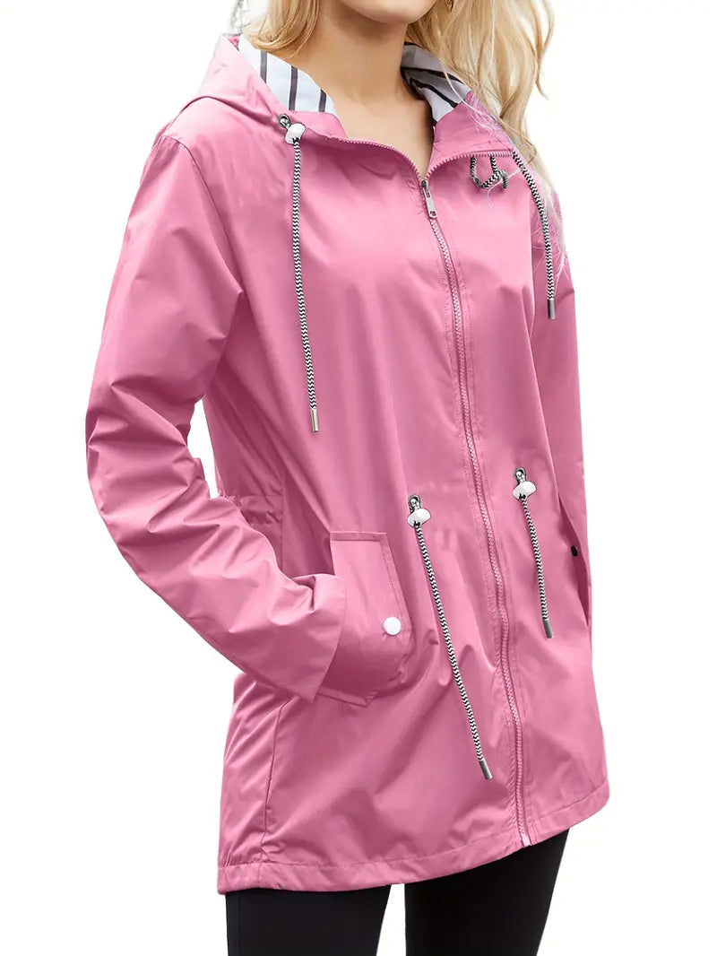 Damjacka Zip-Up med Foder för Kalla Höst- och Vinterdagar-5