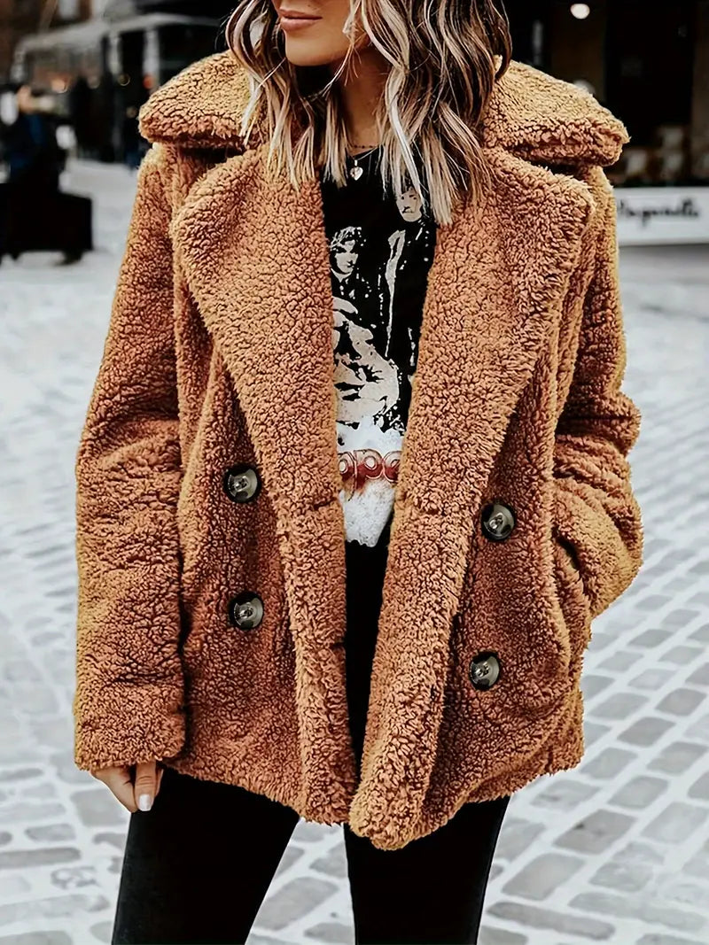 Damjacka Teddy Chic Lång Ärmar Teddytyg-6