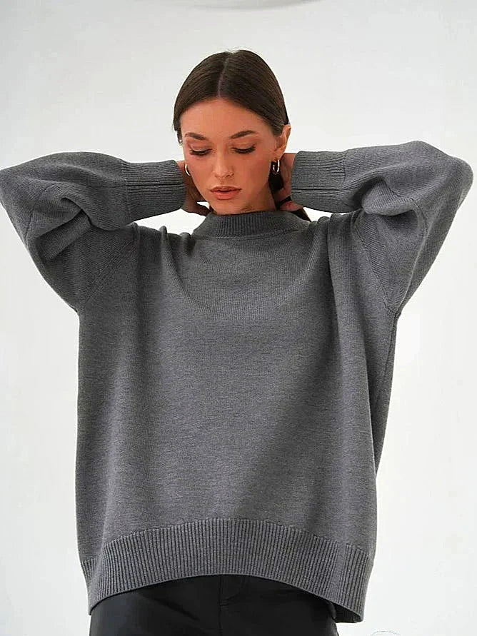 Variant image for Kvinnors Tröja Rund Hals Klassisk Högkvalitativt Tyg-1