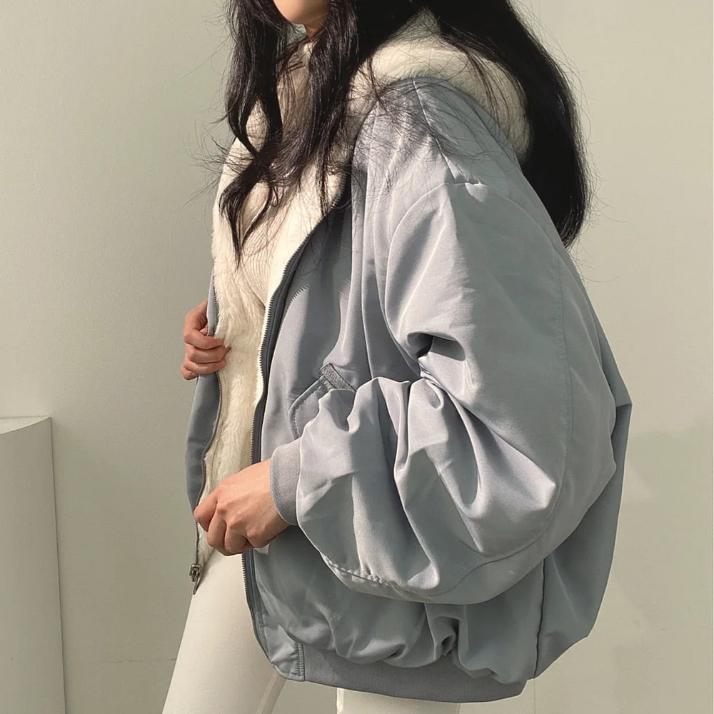 Kvinnors Avslappnad Bomullspäls Med Isolerande Fyllning-3