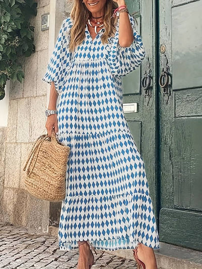 Variant image for Maxiklänning Dam Boho Blommönster Lång Polyester-1